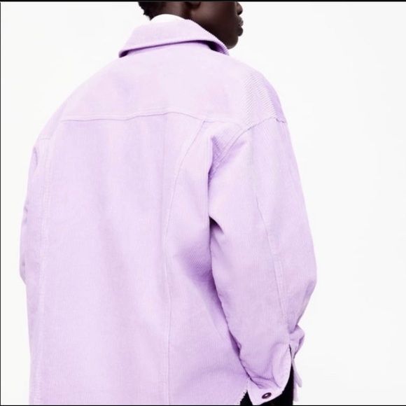 Retro Zara Purple Corduroy Over Shirt - Picture 4 of 7